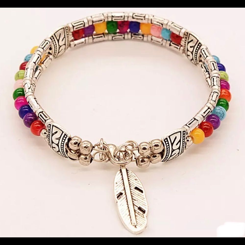 MULTI COLOR GOOD LUCK TIBETAN CHARM BRACELET